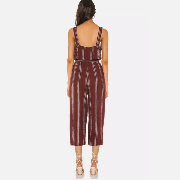 Sanctuary Maroon Stripe Jumpsuit size M NWT - Picture 2 of 4